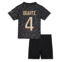 Camiseta Paris Saint-Germain Manuel Ugarte #4 Tercera Equipación Replica 2023-24 para niños mangas cortas (+ Pantalones cortos)